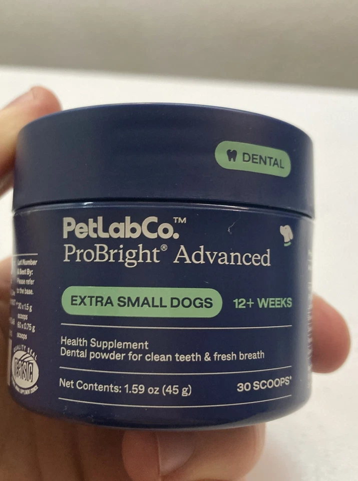 PetLabCo Probright Advanced Dental Powder 30 Scoops, MULTIPLE SIZES - Image 1 of 4
