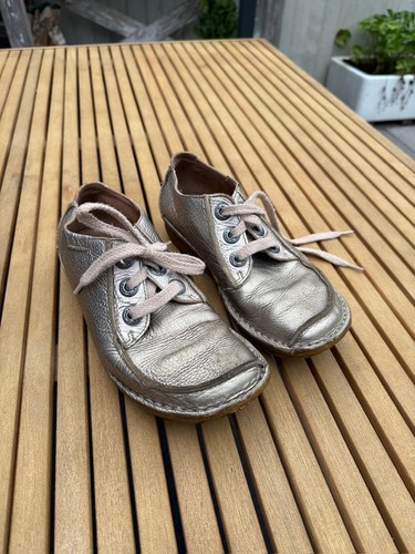 Scarpe da donna CLARKS NON strutturate Funny Dream colore oro in pelle taglia 5