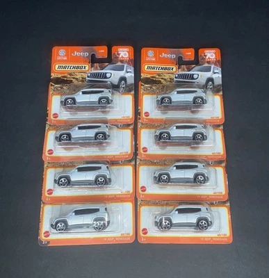 Matchbox 2023 70 Years '19 JEEP RENEGADE 40/100 pearl white Lot Of 8 - Image 1 of 4