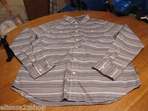 Men's Modern Amusement button up shirt CROW RARE long sleeve S blue fade stripe - Picture 1 of 2