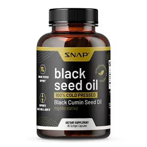 Black Seed Oil Capsules 100% Cold Pressed Natural - Immune Support, Detox Aid 90 - Picture 1 of 10