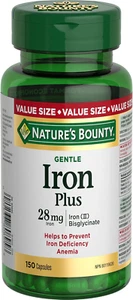Gentle Iron plus Pills, Supplement, Helps Prevent Iron Deficiency Anemia, 28 Mg, - Picture 1 of 12