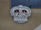 Repro Victorian British Army Cavalry Officers rank badge Queen Vic QVC Silver