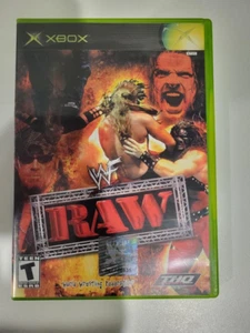 WWF Raw Microsoft Xbox Video Game Complete With Manual, UNTESTED - Picture 1 of 2
