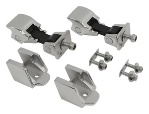 JEEP WRANGLER TJ BONNET CATCH KIT STAINLESS STEEL PAIR NEW FOR 1997~2006 LATCH - Picture 1 of 4