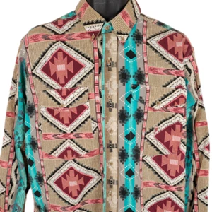Vintage Frontier Series Western Shirt Mens Size Large Southwestern Cowboy - Picture 1 of 7