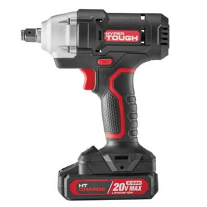 New Hyper Tough 20 V Cordless 1/2-in Impact Wrench 2.0 Ah Battery and Charger - Picture 1 of 6