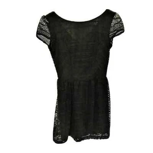 Vestido con superposición de encaje negro Three Pink Heart talla 7 manga corta - Imagen 1 de 11