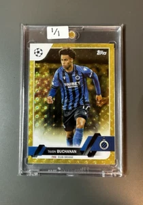 2022-2023 Topps UEFA Tajon Buchanan RC SUPERFRACTOR 1/1 Team Canada Soccer - Picture 1 of 2