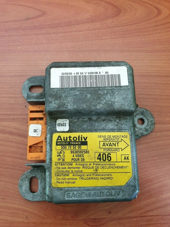 UNIDAD CONTROL IRBAG PEUGEOT 406 HDI 2.0 A ECU - 550725200 / 9638592580 Foto 1 de 2