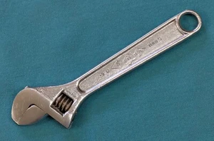 Vintage UTICA 91-6 Adjustable Wrench Older 3-Diamonds Logo Very Good Condition - Picture 1 of 15