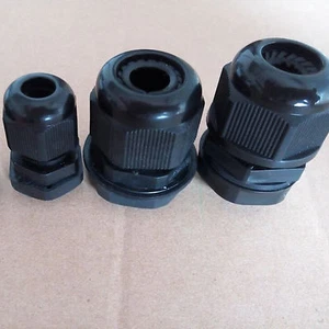 50x M22 x 1.5mm Black Waterproof Connector Gland Dia. 10~14mm Cable - Picture 1 of 8