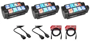 3) Rockville Spyder LED 8) Beam Moving Head Motorized DMX DJ/Party/Club Lights - Picture 1 of 12