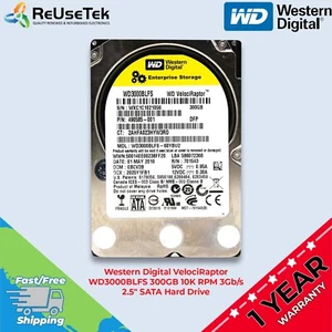 Western Digital VelociRaptor WD3000BLFS 300GB 10K RPM 3Gb/s 2.5" SATA Hard Drive - Picture 1 of 15