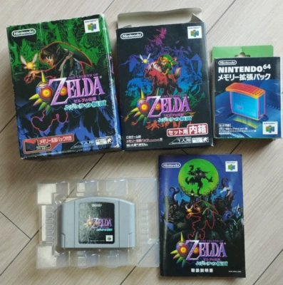 Nintendo 64 The Legend of Zelda Majora's Mask + Memory pack boxed JP N64 game ！ - Image 1 of 4