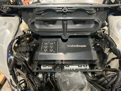 2014 + Harley amp mount & wiring kit for rockford fosgate T400x4AD or TM400x4AD - Image 1 of 4