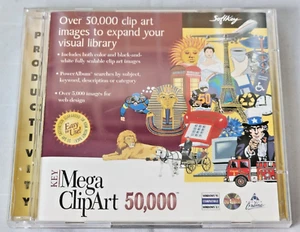 Key Mega ClipArt 50,000 (PC CD, 1997) Microsoft Windows 95 & 3.1 READ - Picture 1 of 5