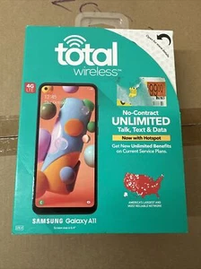 *BRAND NEW* Total Wireless Samsung Galaxy A11 6.4" HD+, 32GB Black - Prepaid - Picture 1 of 1