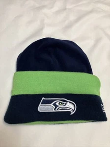Seattle Seahawks Beanie Adult NFL Football Fan Embroidered Logo New Era Cap Warm - Picture 1 of 4