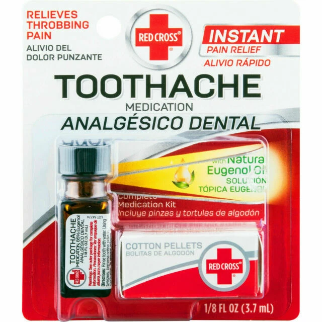 Red Cross Toothache Medication Drops Kit