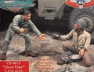 CUSTOM DIORAMICS CD-4015 - "CHOW TIME" 2-U.S. G.I.'s - 1/35 RESIN KIT - Picture 1 of 4