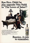 1967 Ronrico Rum: Loves of Satan annonce imprimée vintage