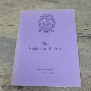 Christies July 1976 Fine Victorian Pictures By Old Masters Rare Paperback - Bild 1 von 3