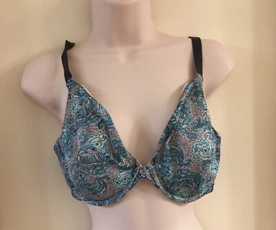 Sujetador MAIDENFORM Demi Cobertura 09729 Azul Paisley 38DD  Foto 1 de 4