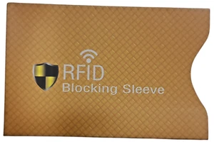 5 X RFID Blocking Sleeve NFC Anti Scan ID Credit Card Holder Case, Yellow Secure - Picture 1 of 12