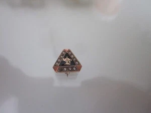 Vintage 10k Gold Bruderschaft/Schwesternschaft Anstecknadel mit Saatperlen 2gr - Bild 1 von 5