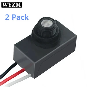 Interruptor sensor de control de luz fotocélula de anochecer a amanecer con resistencia eléctrica exterior de 2 piezas - Imagen 1 de 4
