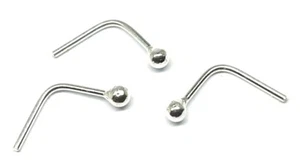 925 Sterling Silver 1mm 1.5mm & 2mm Ball Nose Studs Hoop Small - Picture 1 of 1