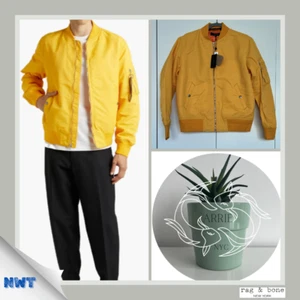 rag & Bone - Men's Archetype Recycled Manston Bomber Jacket In Yellow (S) - Picture 1 of 11
