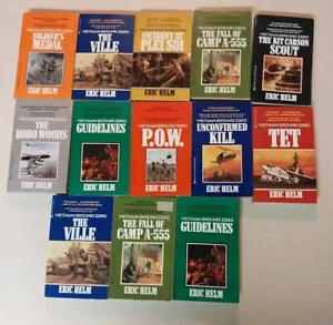 Vietnam Ground Zero Lot of 13 Paperback Books Eric Helm Vietnam 1986-1988 - Picture 1 of 13