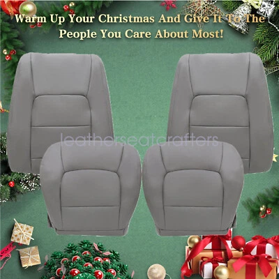 Fits 1998-2007 Lexus LX470 Driver / Passenger Bottom Top Leather Seat Cover Gray Foto 1 de 4