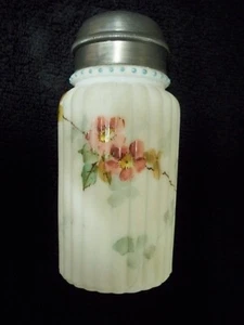 Mt Washington Ribbed Pillar Sugar Shaker Victorian Antique 1880s Pewter Lid - Picture 1 of 16