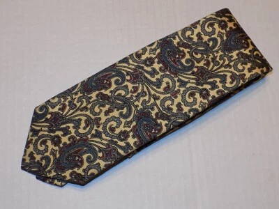 Винтажный мужской галстук NEIMAN MARCUS [PAISLEY] 100% шелк сделано в США - Изображение 1 из 3