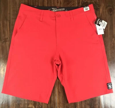 Pantalones Cortos VANS Vanphibian Unspot Rojo Ahumado Para Hombres Talla 32 Tabla Reg Elástico Seco Húmedo Foto 1 de 4