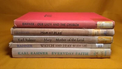 Brothers Hugo & Karl Rahner 5 HC book lot Catholic Faith Mary Church Pray ex-lib - Image 1 of 4