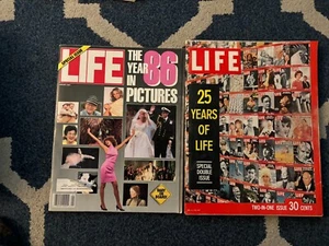 Life Magazine Special Issue Lot 1986 Year in Pics & 25 Years of Life 1960 - Picture 1 of 4