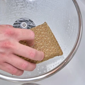 Superio Gold & Silber Küche Metall Schwämme Schrubber (4er Pack) keine Kratzer - Bild 1 von 4