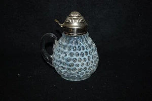 BEAUTIFUL VICTORIAN HOBBS WHITE OPALESCENT WINDOWS SWIRL SYRUP 1890'S - Picture 1 of 5