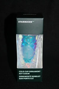 Llavero STARBUCKS Holiday 2023 Copa Fría BLANCO transparente PRISMA Navidad ORNAMENTO - Imagen 1 de 1
