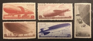 TangStamps: Russia Sc #C53-C57, Zv.380-4 Juego de dirigibles soviéticos, MLH - Imagen 1 de 2