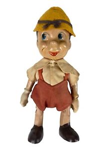 1940s Walt Disney Pinocchio Composition 9” Doll w/ Clothes Geppetto’s Puppet