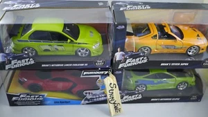 Toyota Supra Fast & FURIOUS 7 Lykan Hyper Sport 1:24 Diecast JADA ECLIPSE Lancer - Picture 1 of 31
