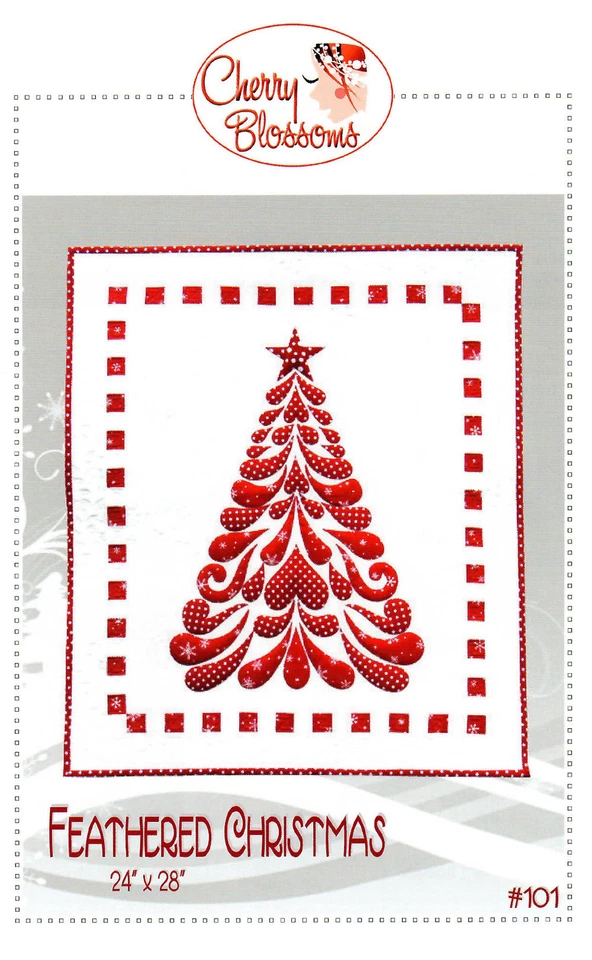 Feathered Christmas Applique Wall Hanging Quilt Pattern