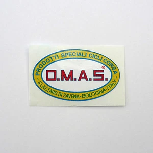 'O.M.A.S.' de colección Reproducción de calcomanías de marco de fabricante de componentes italianos Elite - Imagen 1 de 6