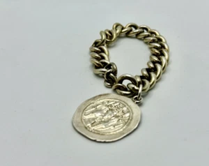 Antikes Silberarmband mit Anhänger retro vintage Länge 17 cm °ohne Schließe° - Picture 1 of 2