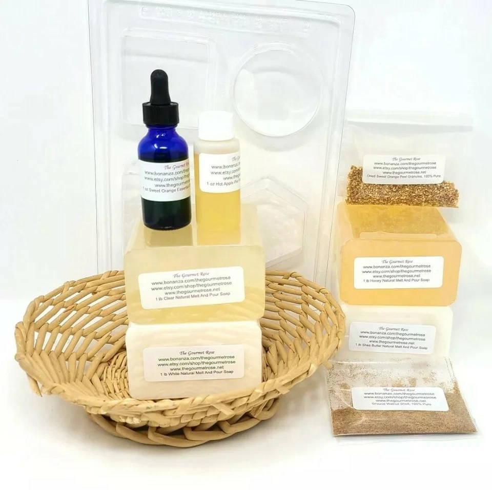 DIY SOAP MAKING KIT CUSTOM EASY Melt And Pour Soapmaking 100% ALL NATURAL 16 Bar - Image 1 of 1